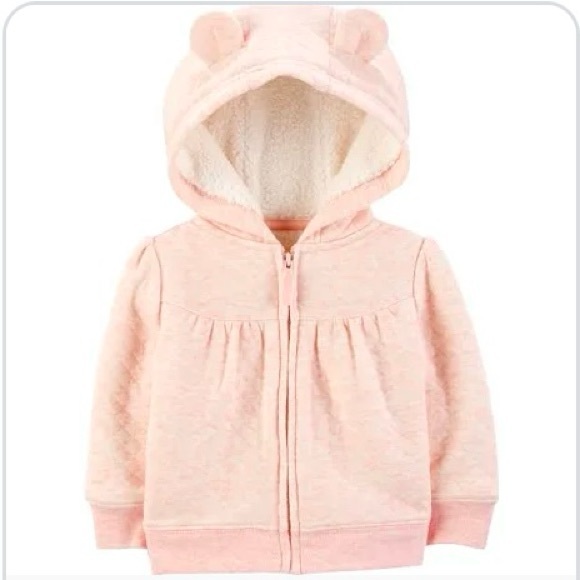 Simple Joys by Carter's Baby Hooded Sweater Jacket Sherpa Lining 3-6 month New! - Picture 1 of 1
